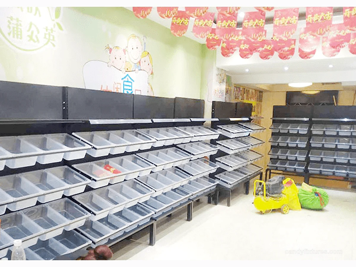 Small Snack Display Stand Bulk Dried Fruit Food Cabinet Commercial Supermarket Convenience Store Shelf detail 6