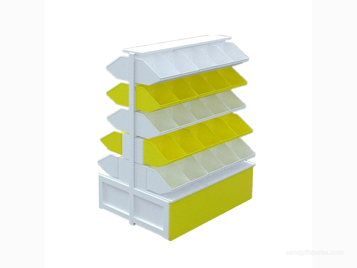 Supermarket Bulk Snack Shelf Convenience Store Display Rack Called Food Hanging Bucket Cabinet Bread Candy Stand view 1