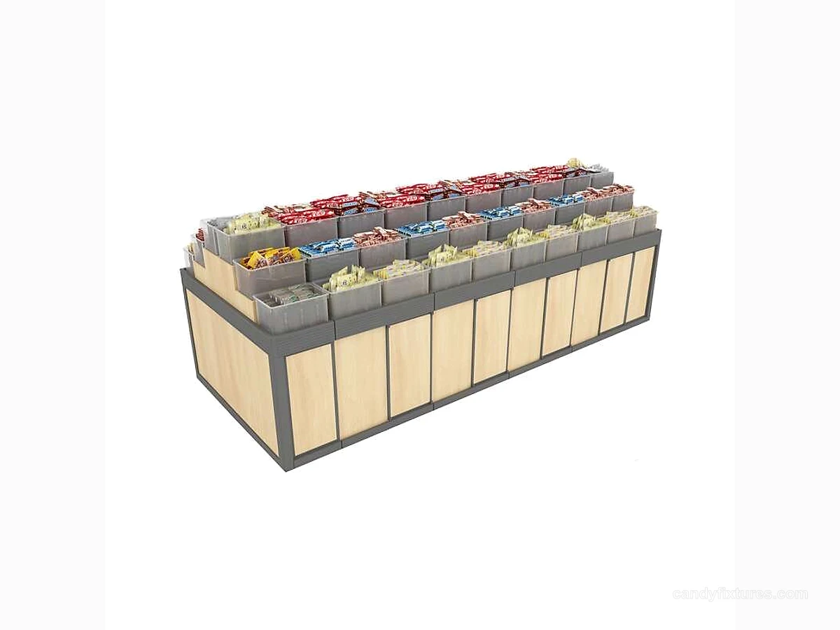 Supermarket Snack Shelf Multigrain Dried Fruit Candy Commercial Bulk Food Display Counter view 1