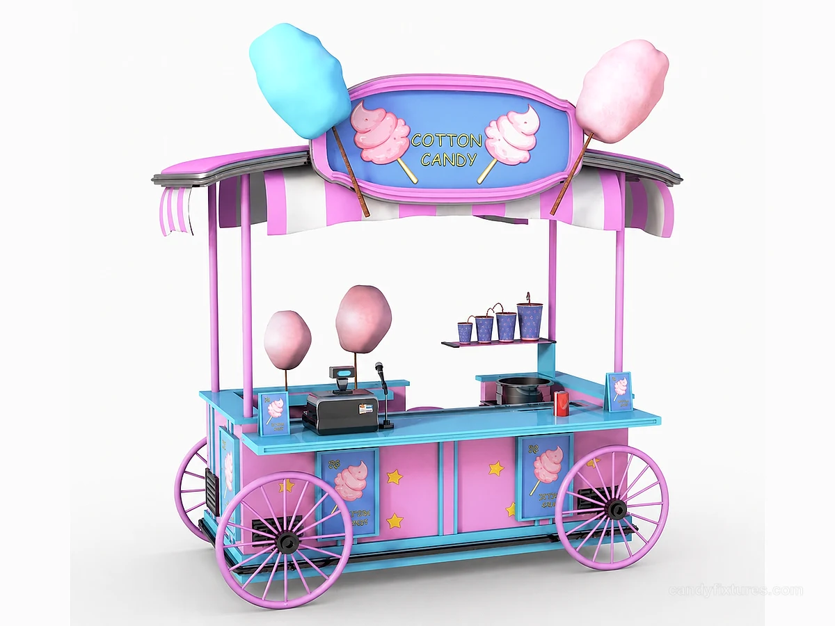 The 2022 most popular can be customized cotton candy display cart for outdoor use view 1
