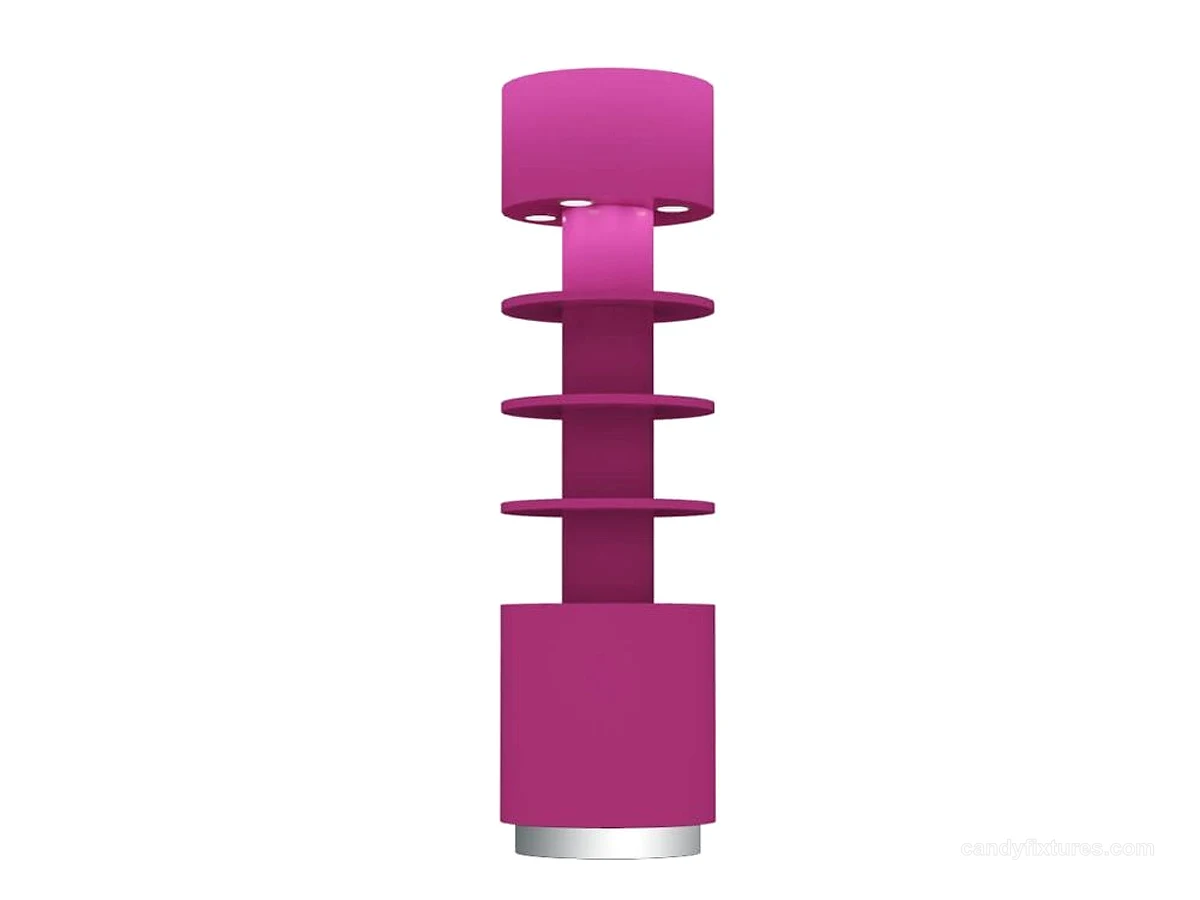 The Most Popular Tower Display Cabinet Use In Candies Store With LED Light view 1