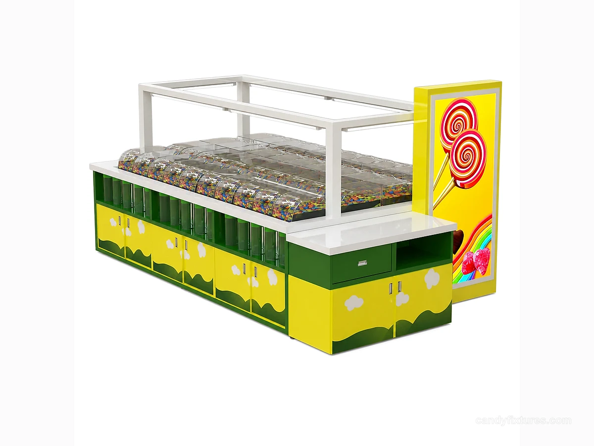 Tile-type cute candy kiosk used for bulk candy view 1