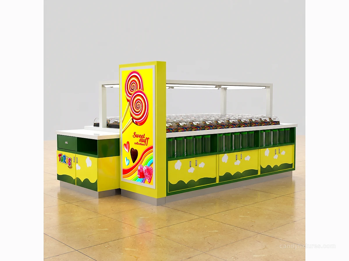 Tile-type cute candy kiosk used for bulk candy detail 2
