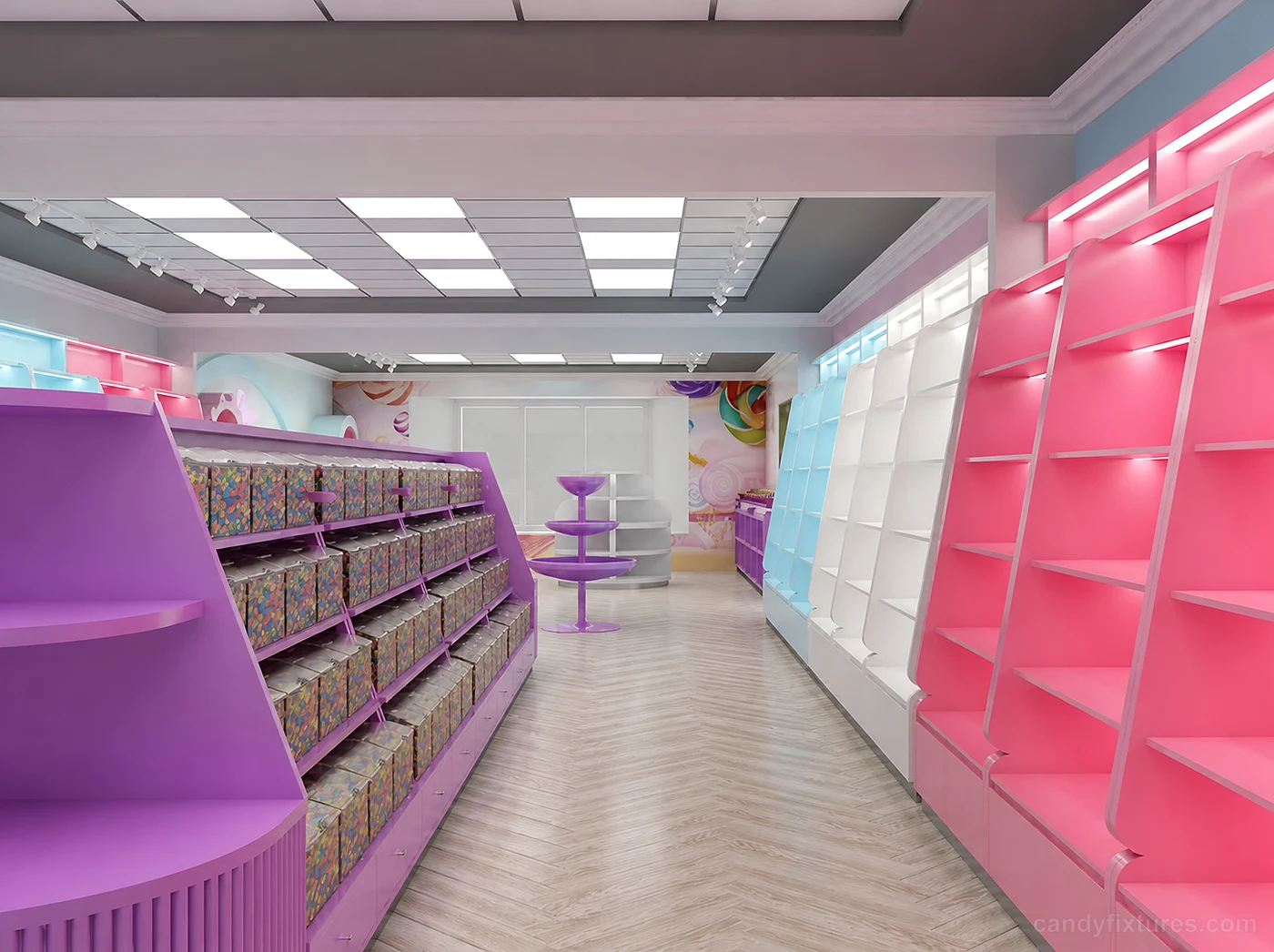 Candy container store supermarket dedicated candy store display cabinet Custom candy cabinet – How to order the kiosk or stand