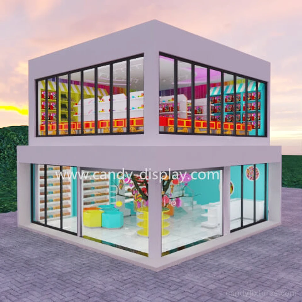 Candy store & Toy store custom display rack display cabinet for sale interior design