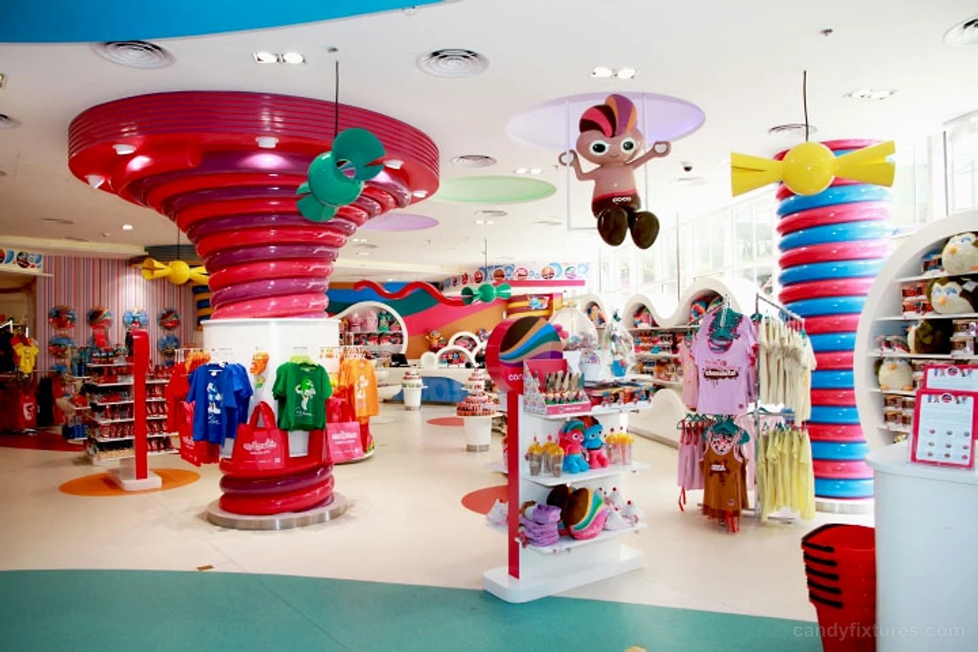 Color candy shop interior decoration ice cream booth display rack design – Project Overview