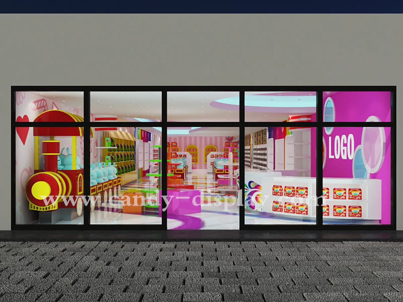 Colorful Candy & Toy Store Interior Furniture Design Ceiling Decoration interior design