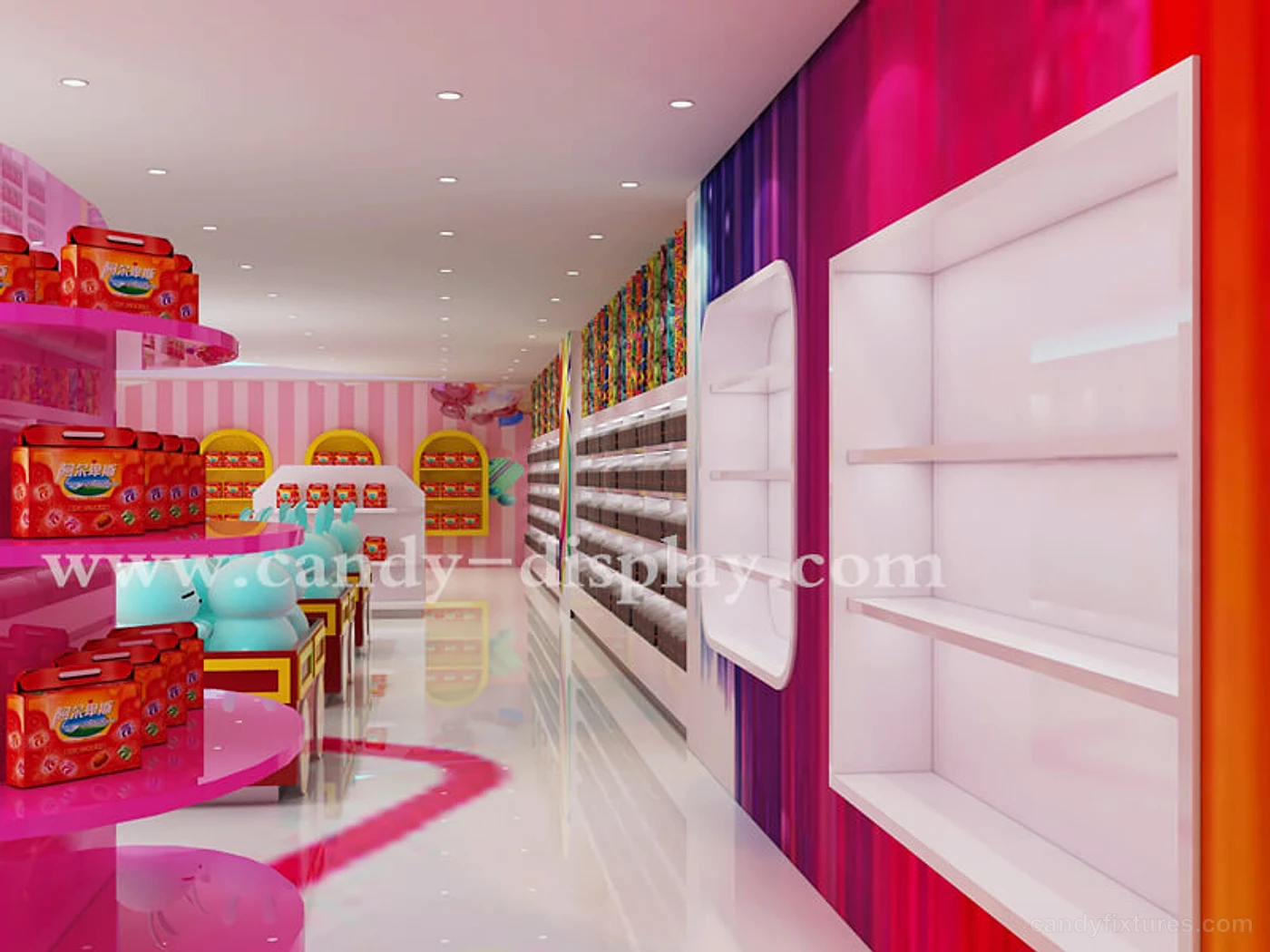 Colorful Candy & Toy Store Interior Furniture Design Ceiling Decoration – T oy Display