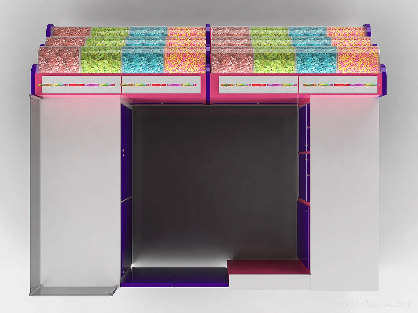 Colorful Lollipop display booth Candy Station Crystal box customized in sale – Lollipop display booth