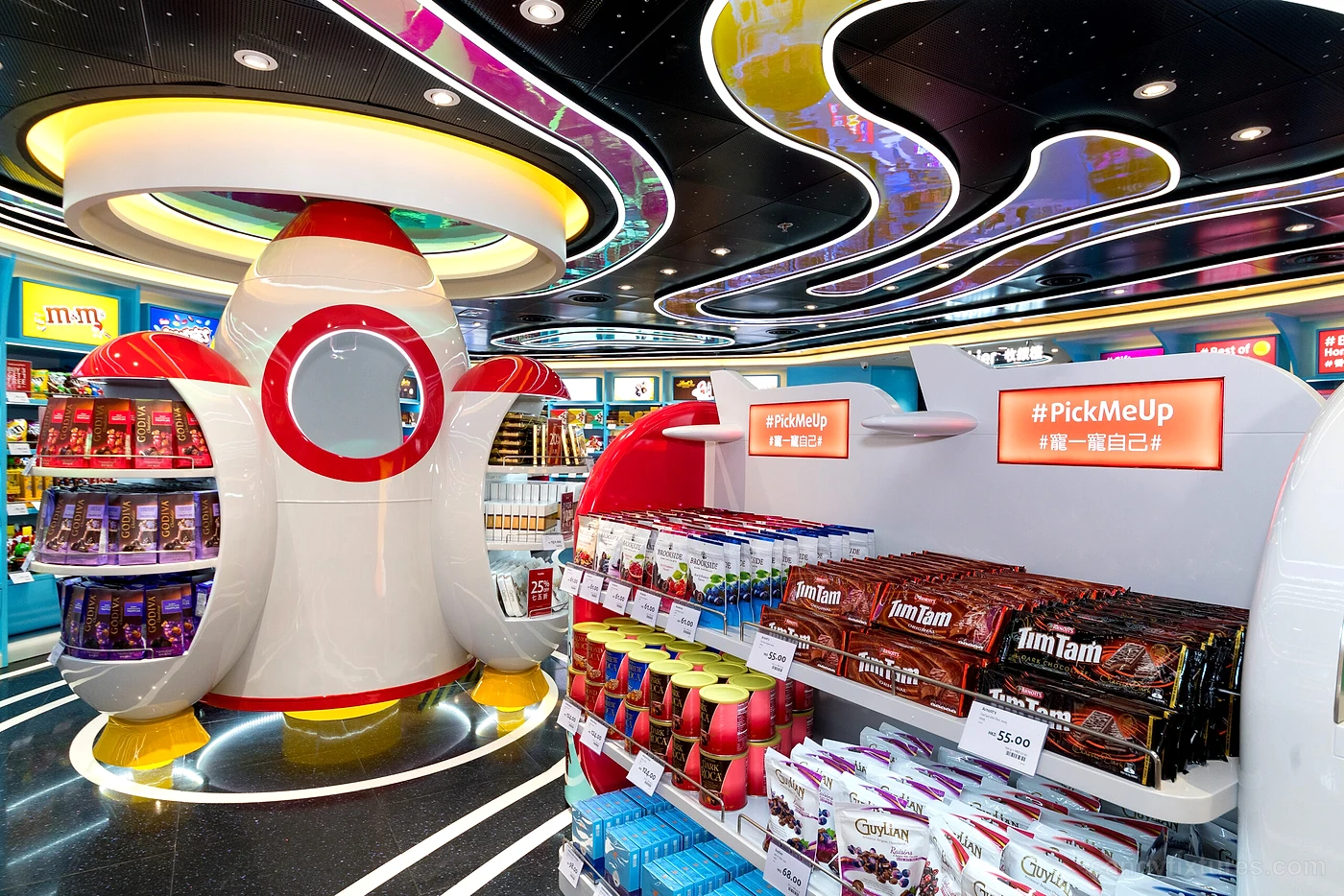 Cosmic & Aquatic Delights: A Whimsical Candy Store Design Decoration interior design