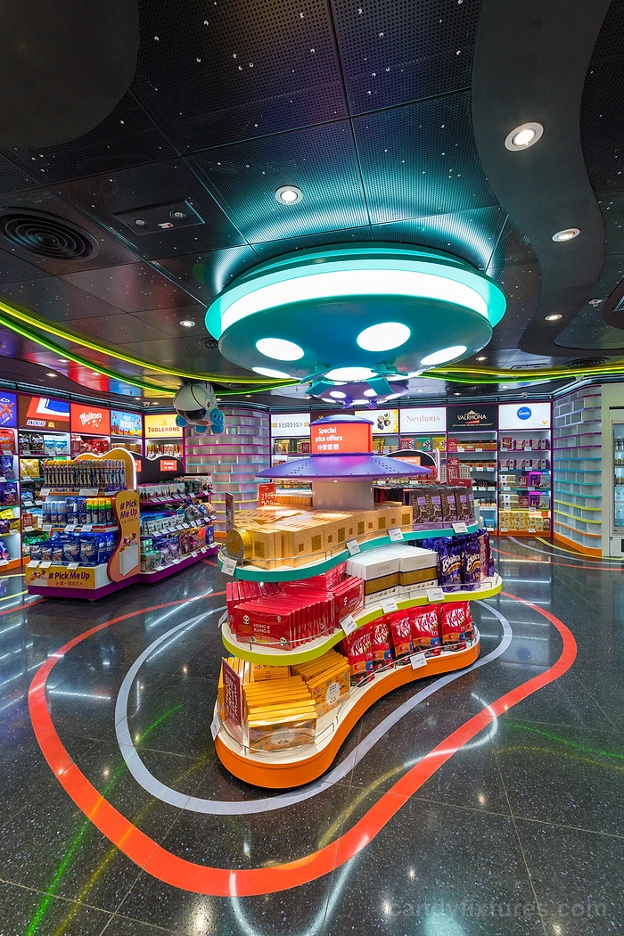 Cosmic & Aquatic Delights: A Whimsical Candy Store Design Decoration – Design Introduction – Sci – Fi and Childlike Candy Universe