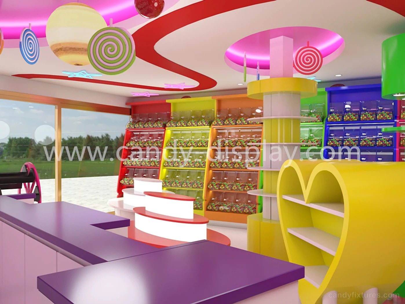 Creative and Interesting Furniture Decoration Design in Colorful Candy Store ——-Belgium Store – Candy Store Floor Plan