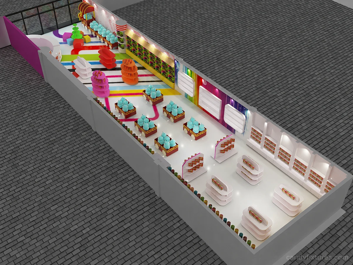 Custom candy & toy store display cabinet Display rack for sale – What the project image shows
