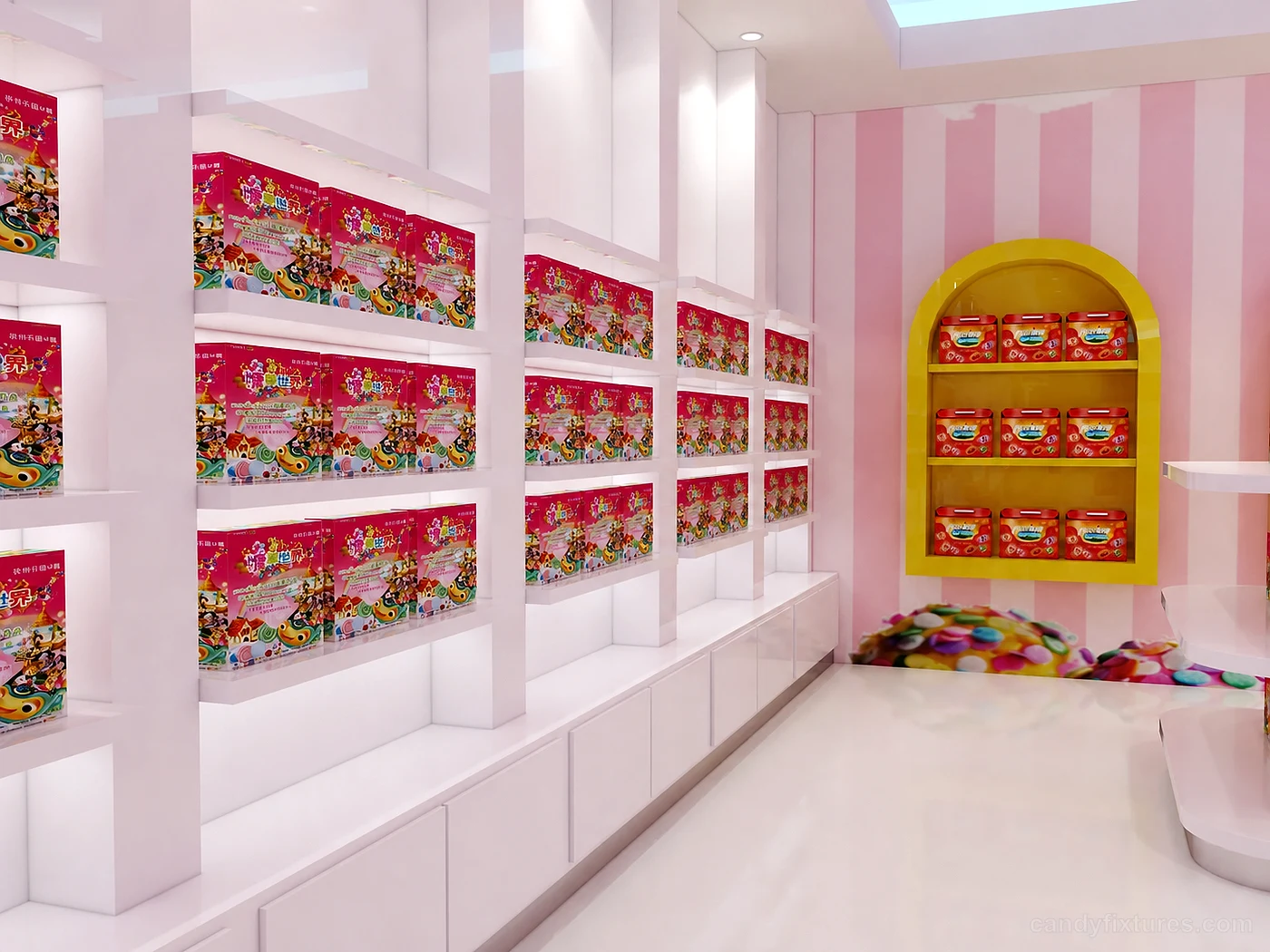 Custom candy & toy store display cabinet Display rack for sale – What the project image shows