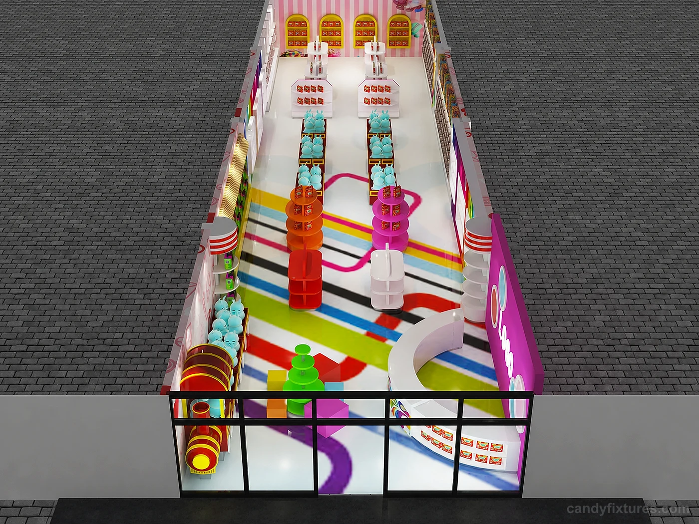 Custom candy & toy store display cabinet Display rack for sale – Project Details