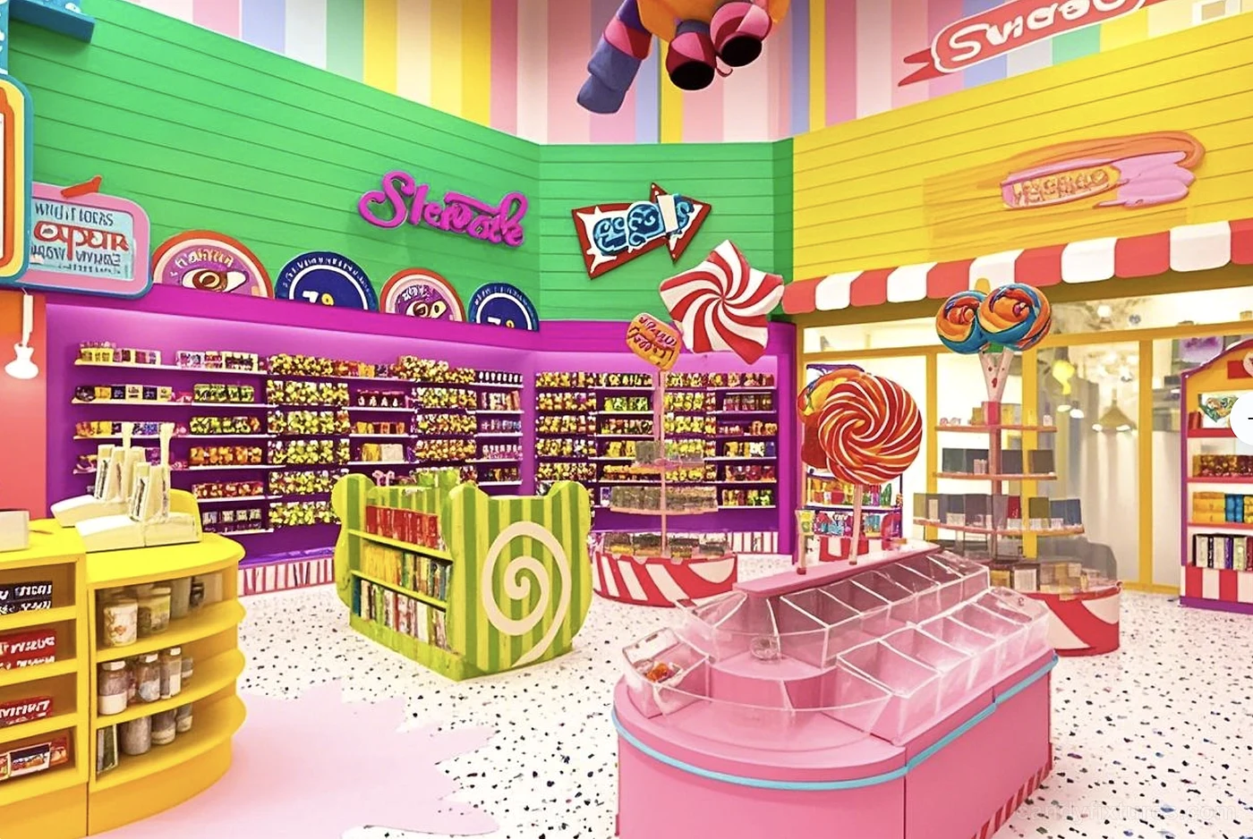 Design of a Large – scale Candy Store in Houston, the United States interior design