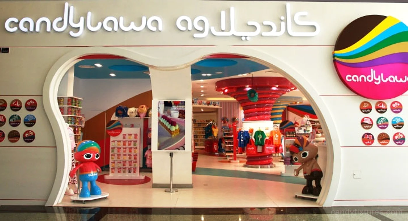 Funny candy shop interior design candy store decor display case with sweet candy kiosk supplier in sale – Middle Cabinet