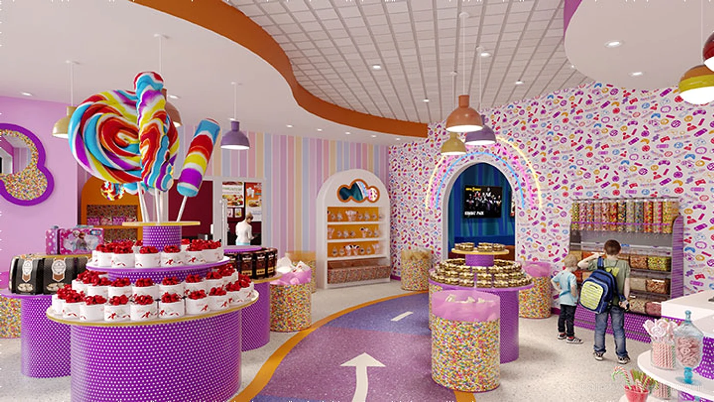 Funny candy shop interior design candy store decor display case with sweet candy kiosk supplier in sale – Candy Display