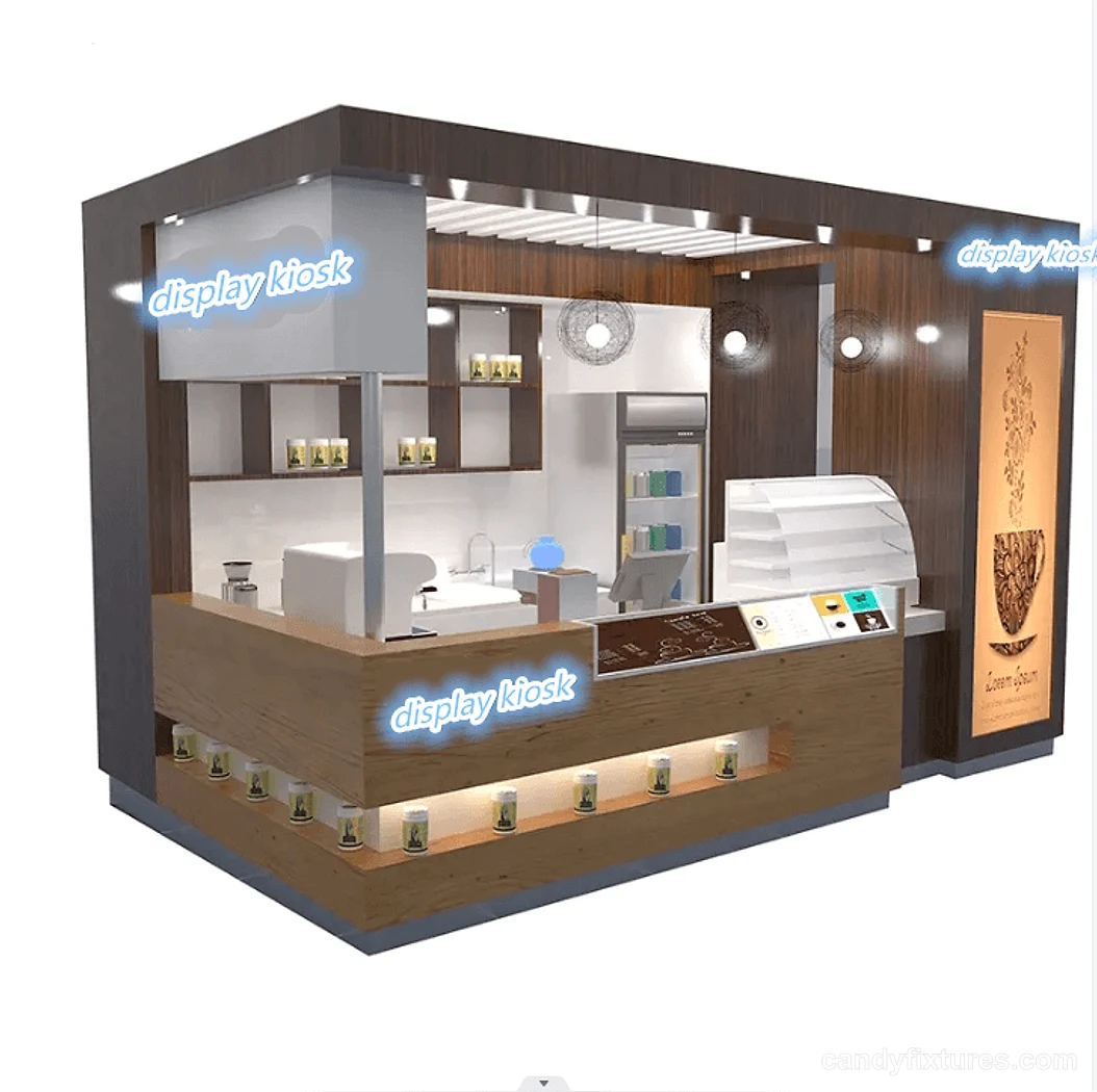 High-end coffee shop design Custom ice cream interior design decoration kiosk for sale – Project Overview