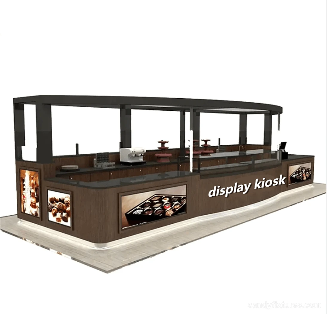 High-end coffee shop design Custom ice cream interior design decoration kiosk for sale – Project Overview