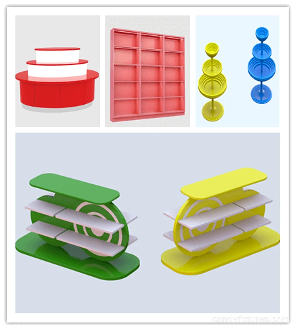 Modern style candy store design with unique display cabinet ,shelf ,stands & candy canes for sale – Unique Shelf Design