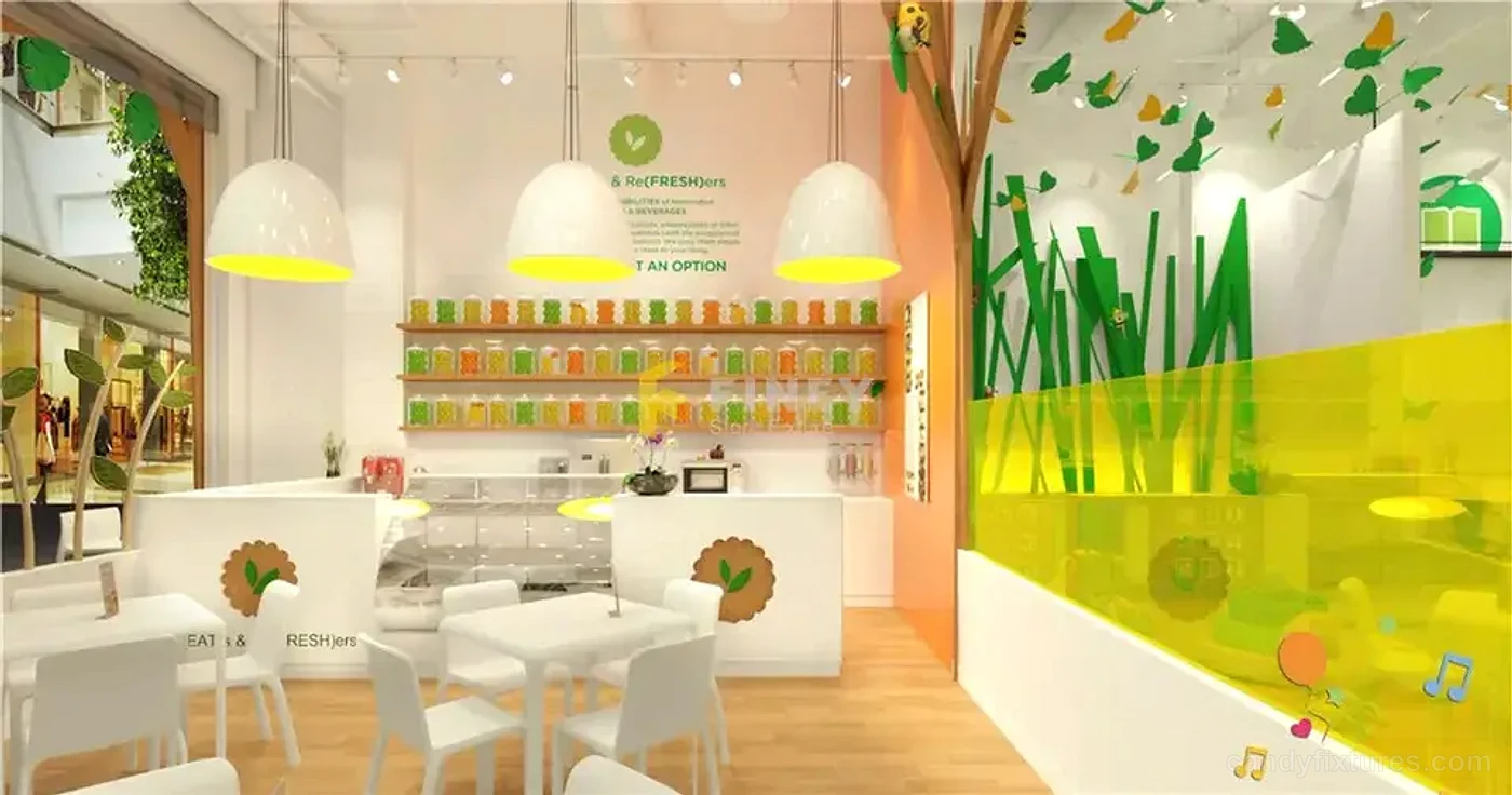 Nursery store design simple green furniture customization – Inside