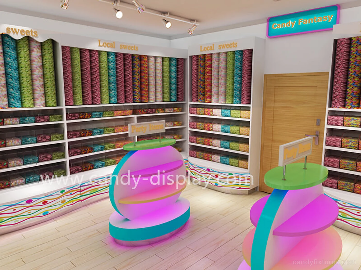 Small Candy & Gift & Chocolate Store Inside Layout and Display Furniture Design – Interior Store Design