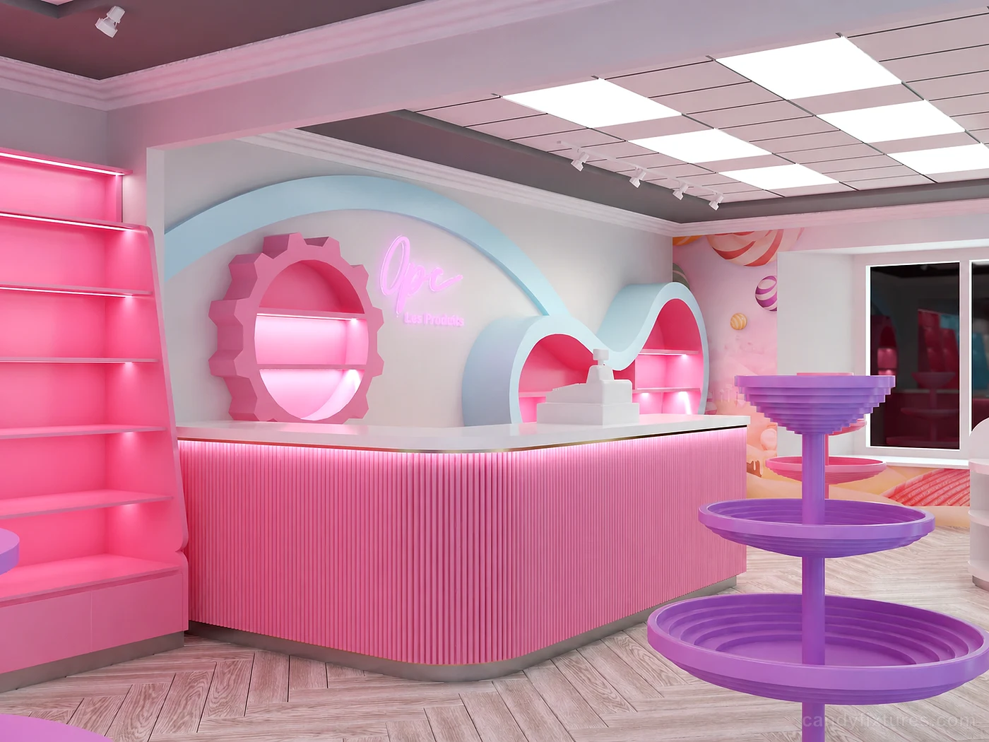 Unique candy store candy wall display for sale interior design