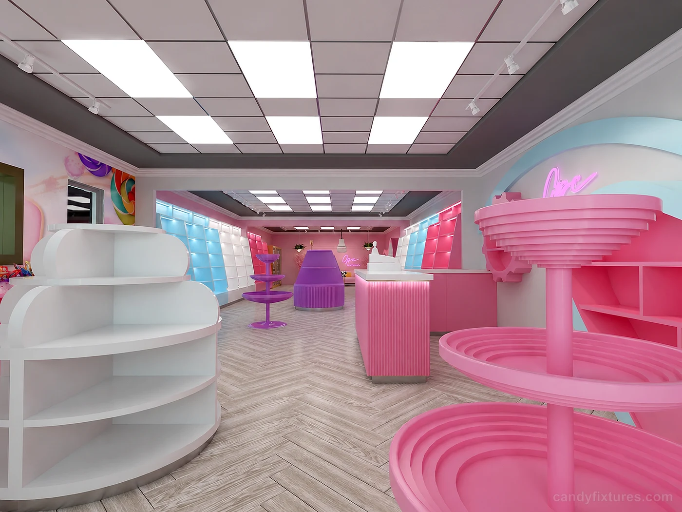 Unique candy store candy wall display for sale – What the project image shows